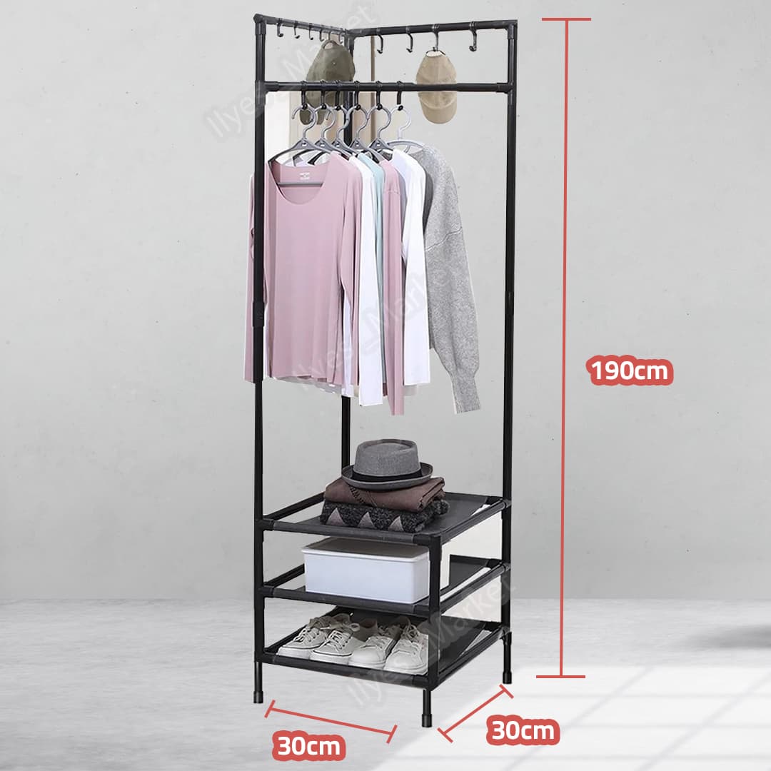 Porte-Vêtements d'Angle 3 Niveaux - Image 4