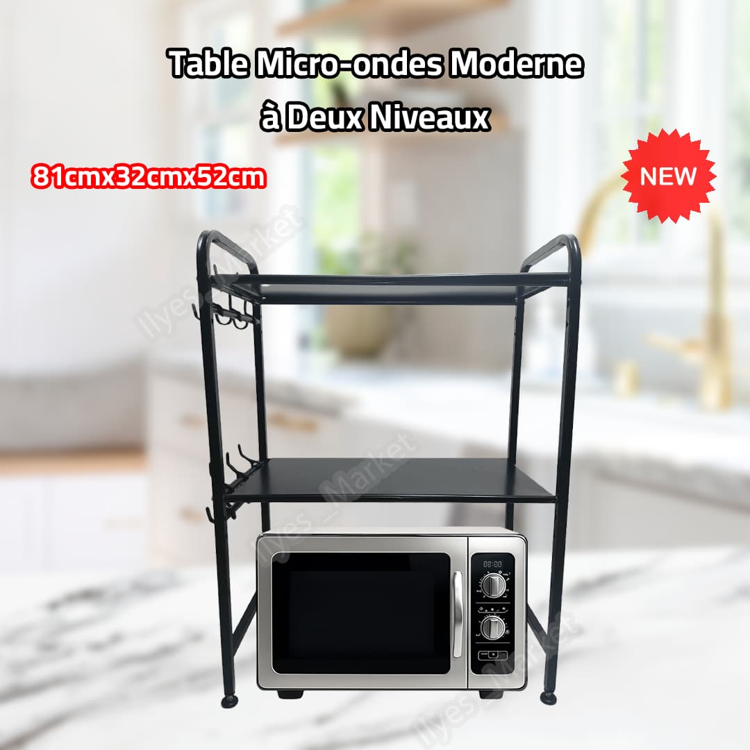 Table Micro-ondes Moderne à deux étages